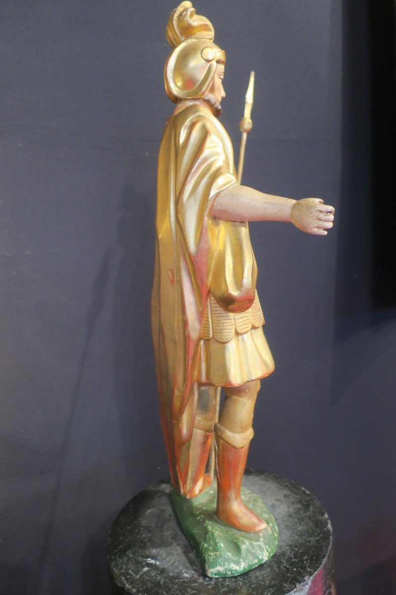 Gilded And Polychromed Wooden Statue-photo-1