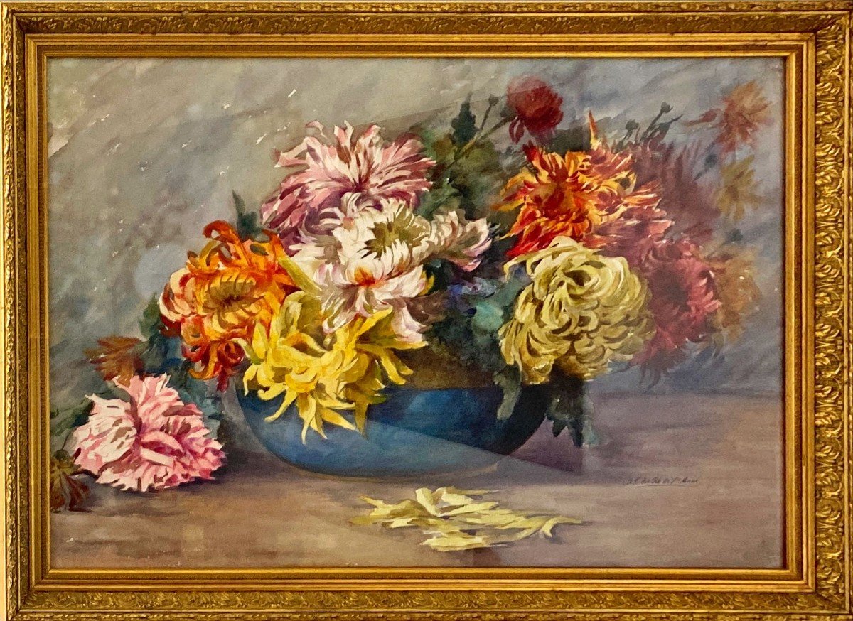 Painting, Watercolor By Du Pré De Saint Maure