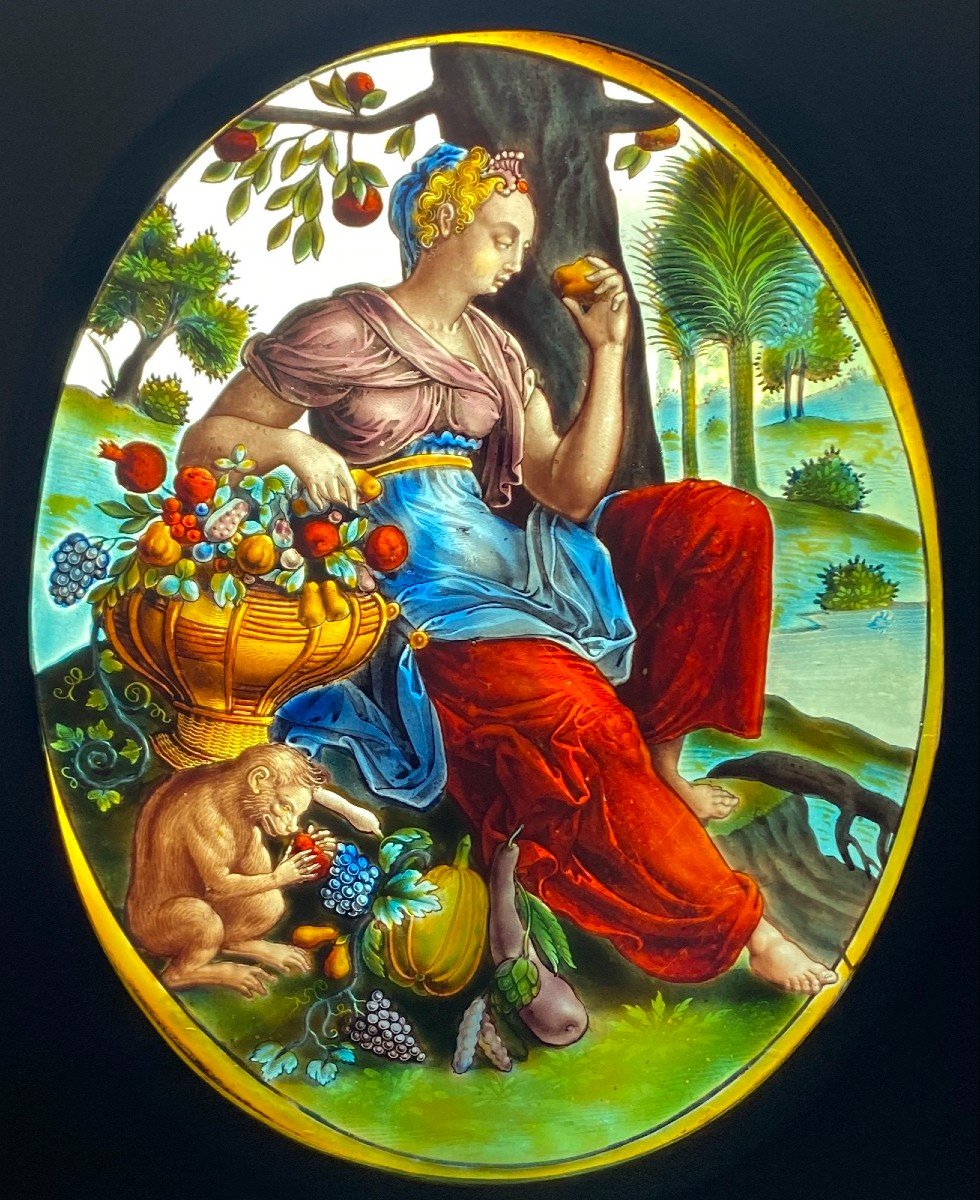 Stained Glass Window Depicting Pomona