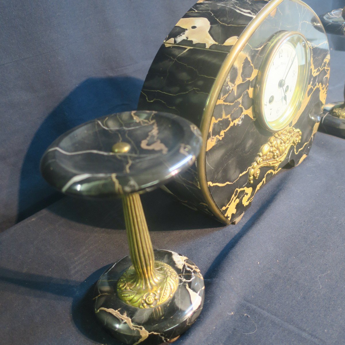 Art Deco Clock And Its Two Empty Pockets-photo-4