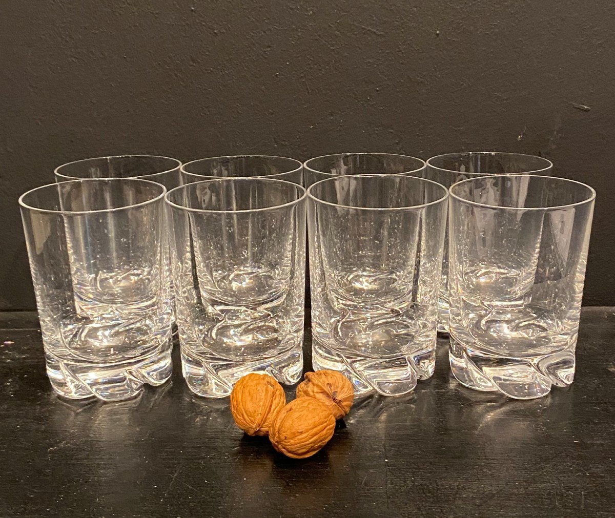 8 Glasses Signed Daum