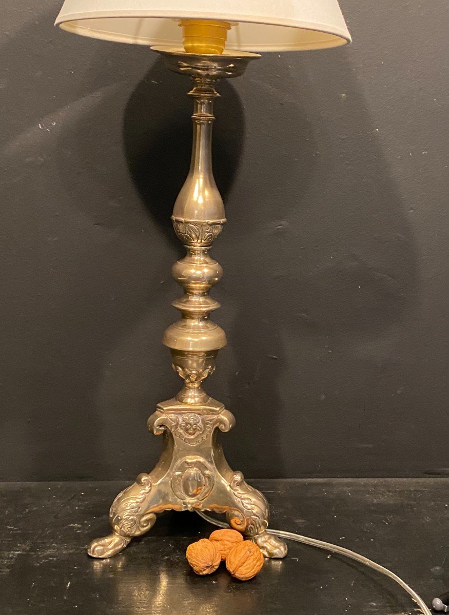 17th Century Candle Pic, Mounted As A Lamp