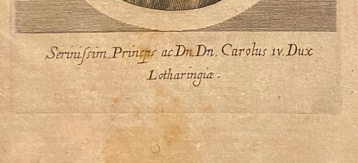18th Century Engraving, Serene Prince Ac Du Duc Carolus IV Dux Lotharingia-photo-2