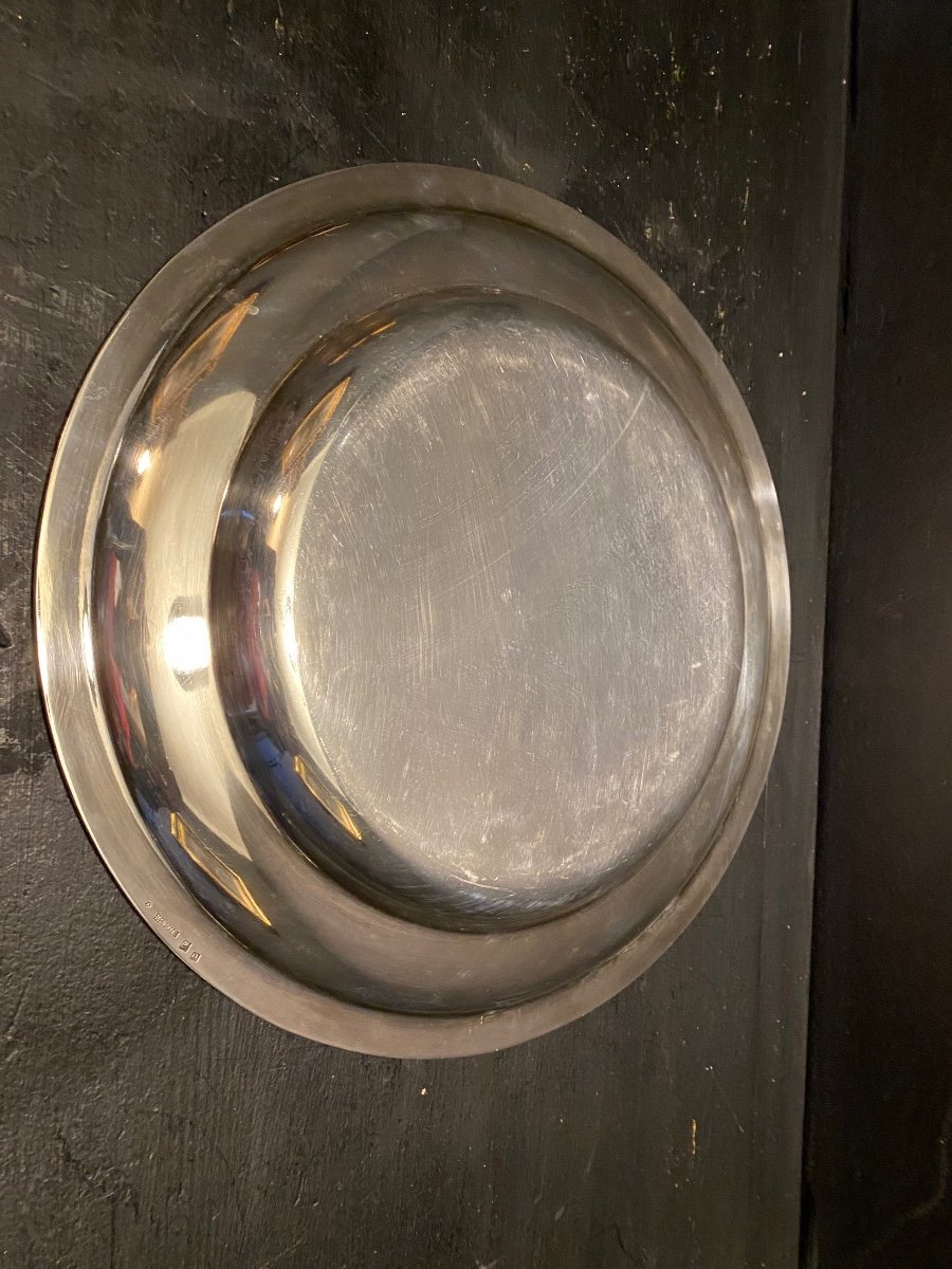 Annealed Silver Metal Dish-photo-3