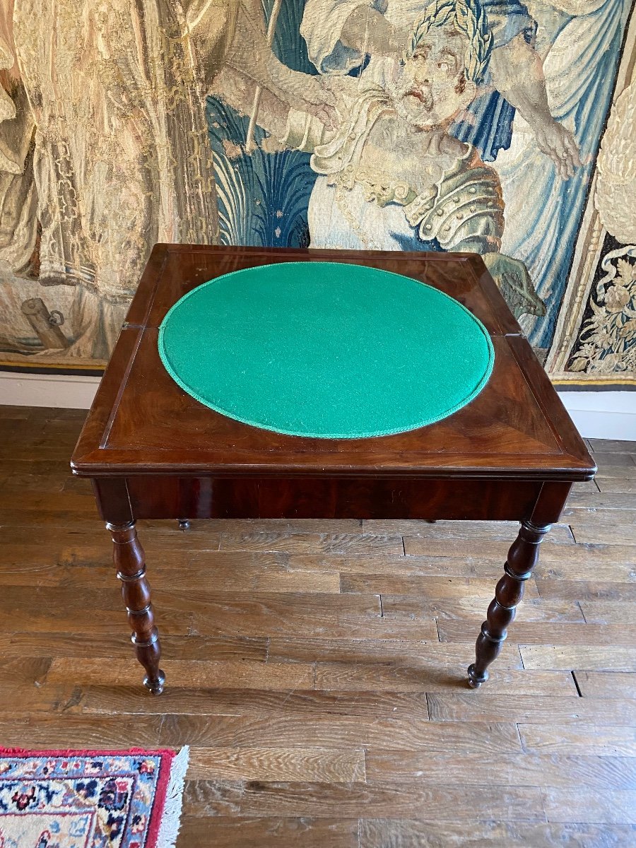 Mahogany Game Table-photo-5