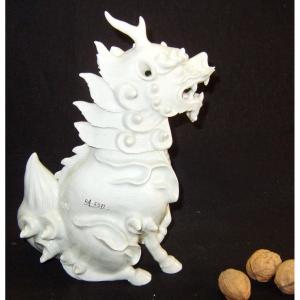Dragon Blanc, Bouteille  ou pot pourri Zoomorphe