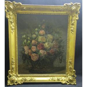 tableau, bouquet de fleurs