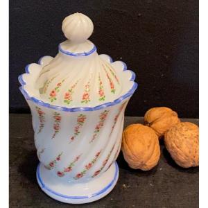 Mustard Pot In Opaline