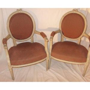 Pair Of Louis XVI Cabriolet Armchairs