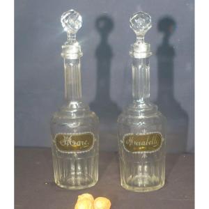 Pair Of Carafes For Mirabelle And Marc
