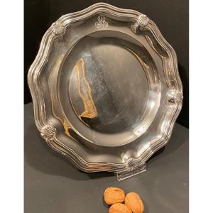 Round Monogram Silver Dish