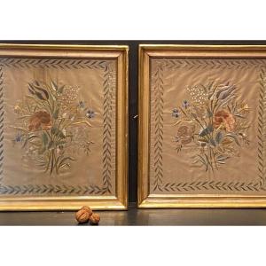 Pair Of Paintings, Needle Painting