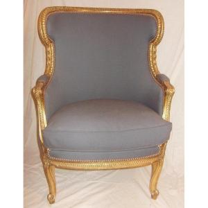 Louis XVI Style Bergère In Golden Wood