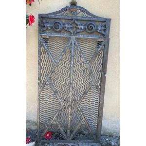 Art Deco Wrought Iron Door