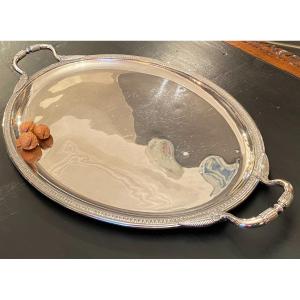 Large Silver Metal Tray