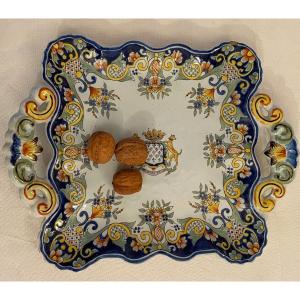 N Earthenware Tray With Two Handles, Armory