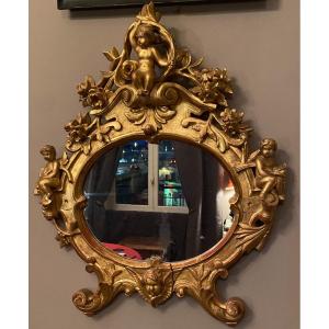 18th Century Oval Gilded Mirror