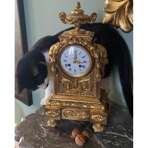 Robin In Paris Gilt Bronze Clock