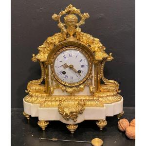 Louis XVI Marble And Gilt Bronze Clock