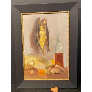 Painting, Still Life With Dried Fish