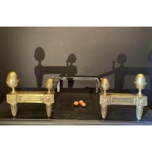 Pair Of 18th Century Bronze Andirons