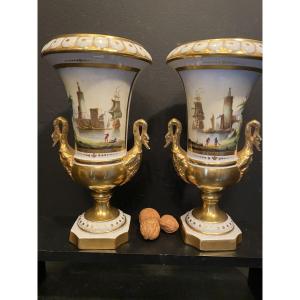 Pair Of Sevres Porcelain Vases