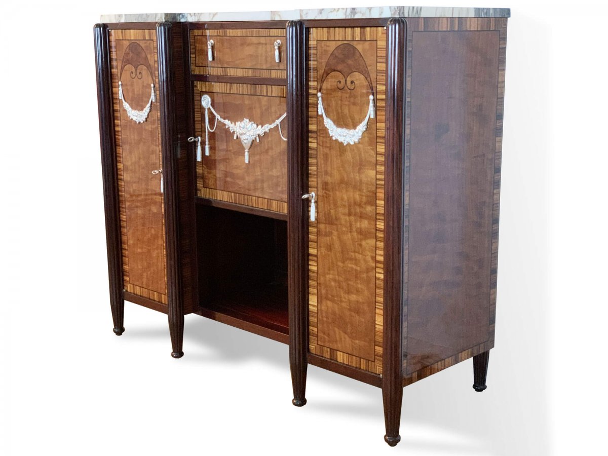 Art Deco / Art Nouveau Sideboard | Macassar And Rosewood-photo-2