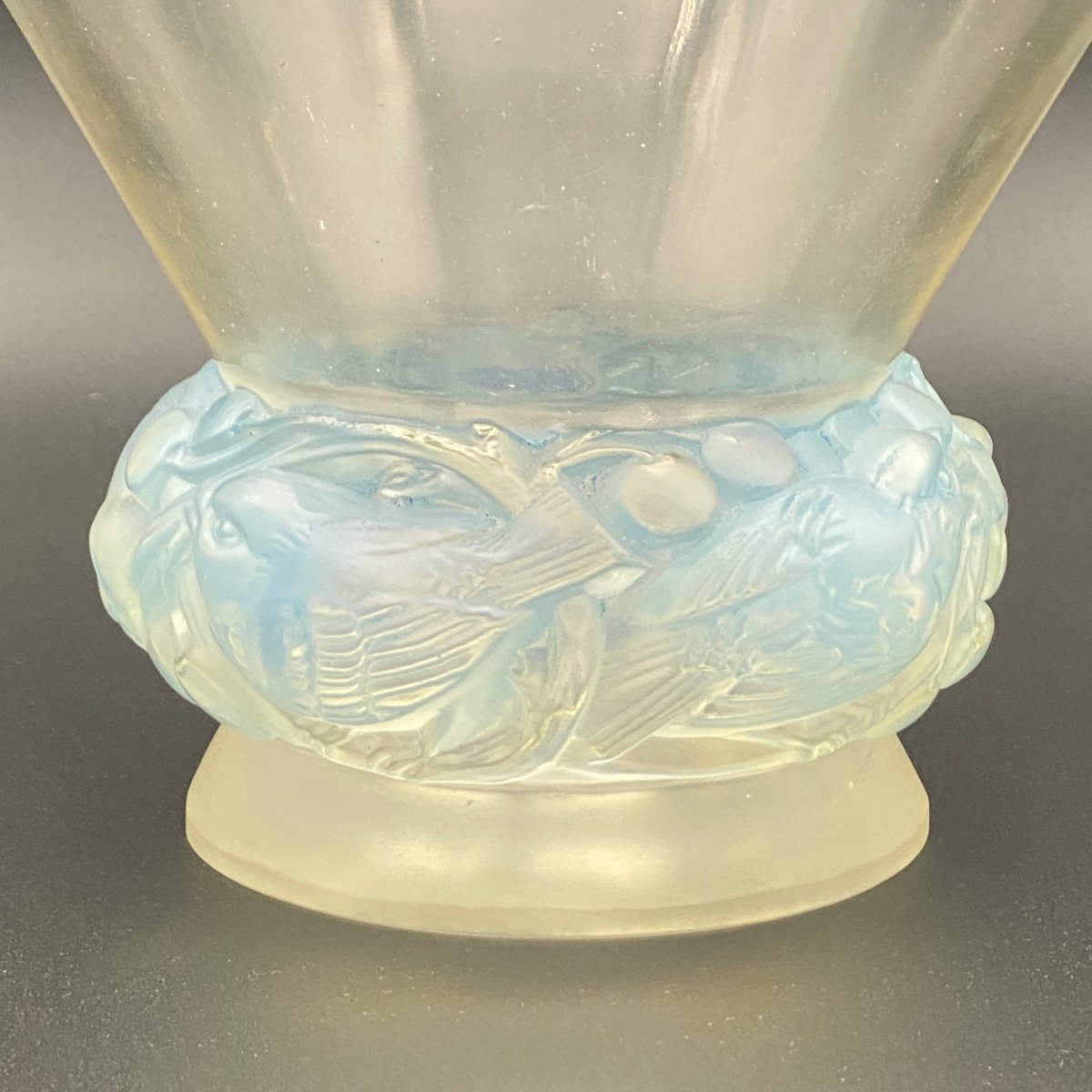 Vase Pinsons De R.lalique.-photo-3
