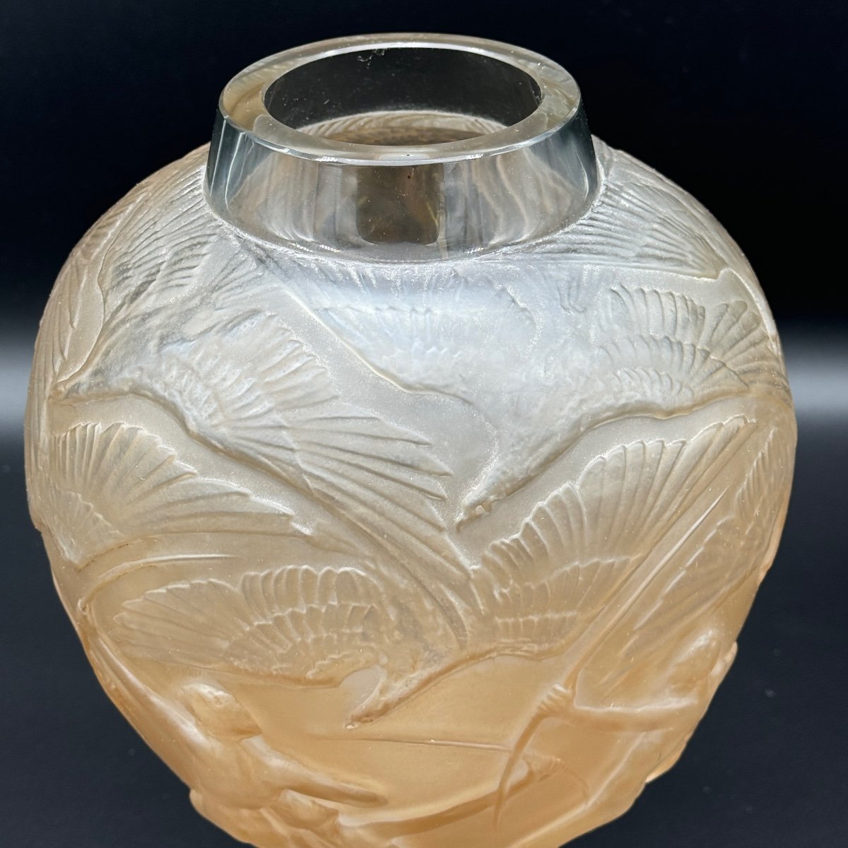 Un Vase Archer De R.lalique -photo-2