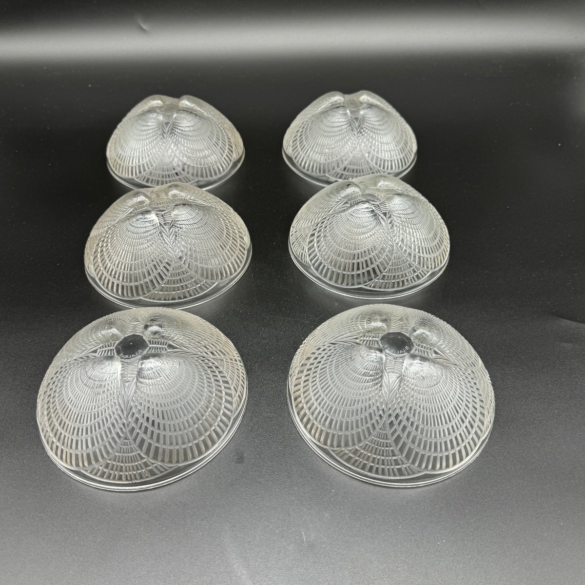 Six Coupelles Coquilles De R.lalique -photo-4