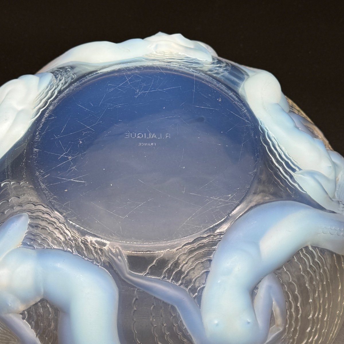 A Calypso Bowl In Strong Opalescent Glass By R.lalique-photo-1