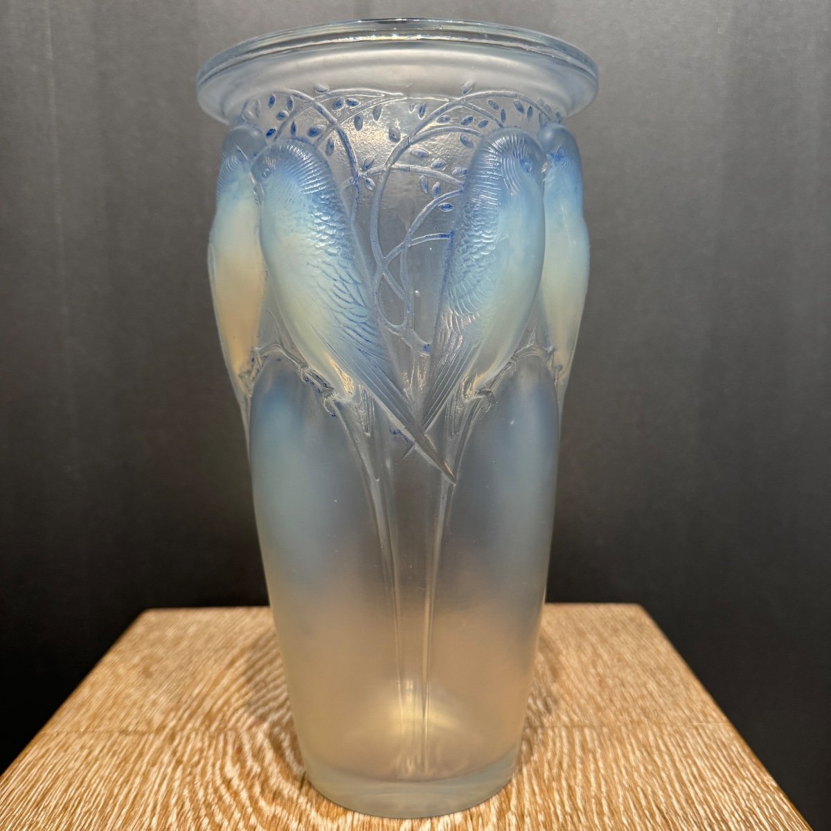 Un Ceylan En Verre Opalescent De R.lalique-photo-2