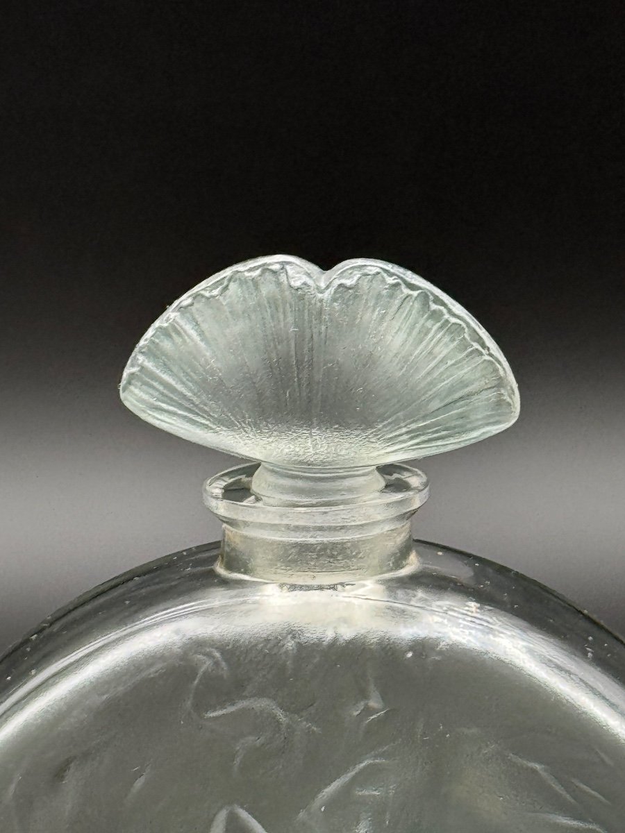 A Glass Rosace Perfume  Bottle By R.lalique-photo-3