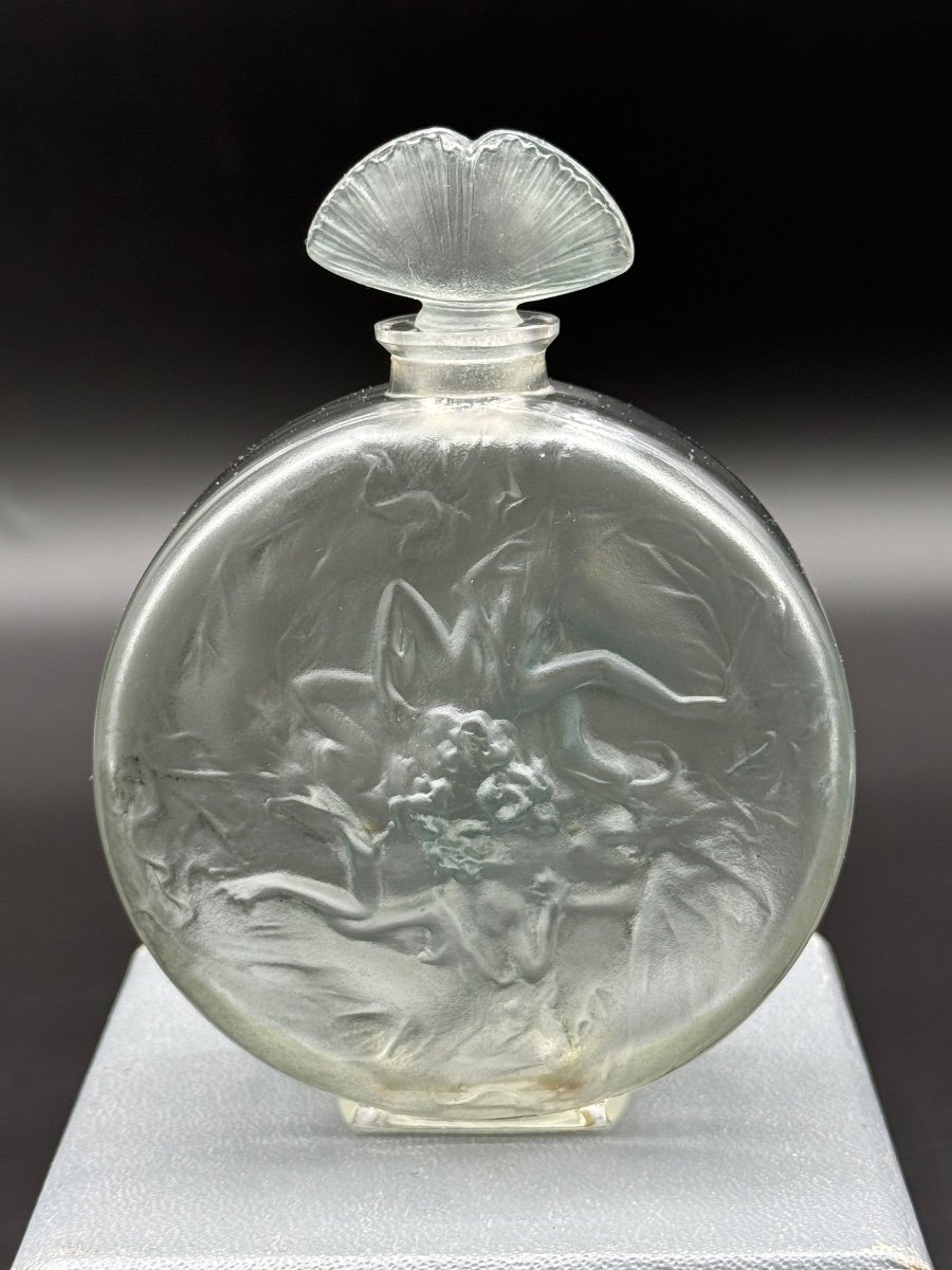 A Glass Rosace Perfume  Bottle By R.lalique