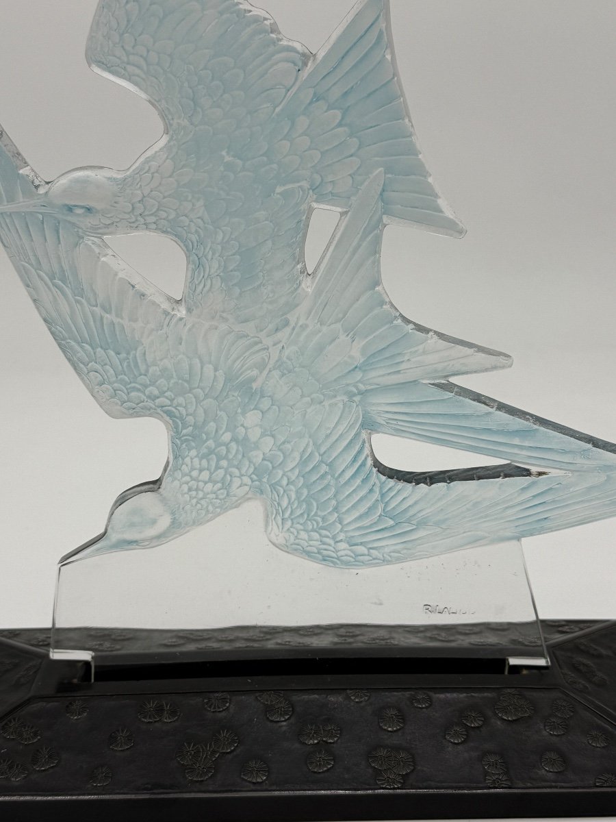 A Swallows Decorative Motif By R.lalique-photo-5