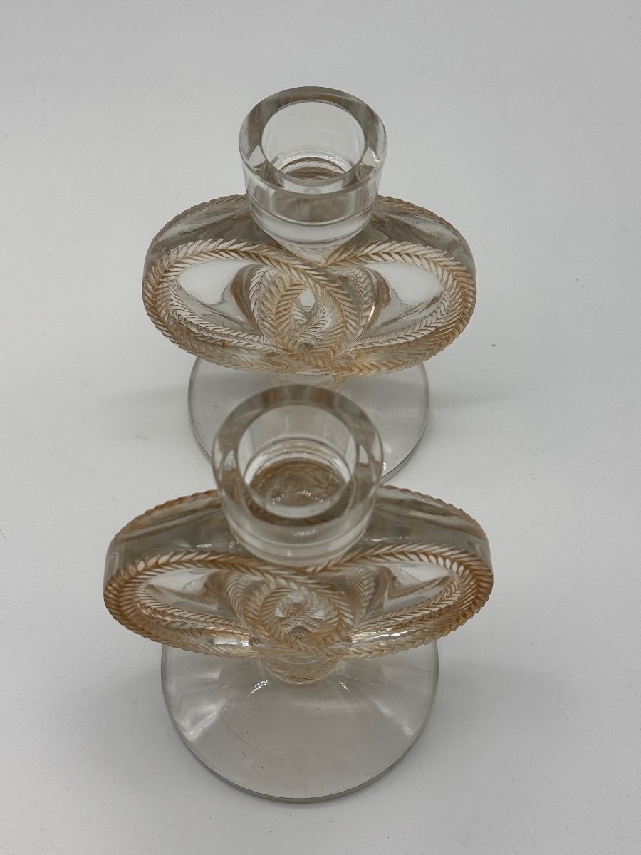 A Pair Of Malmaison Candlesticks By Lalique-photo-4