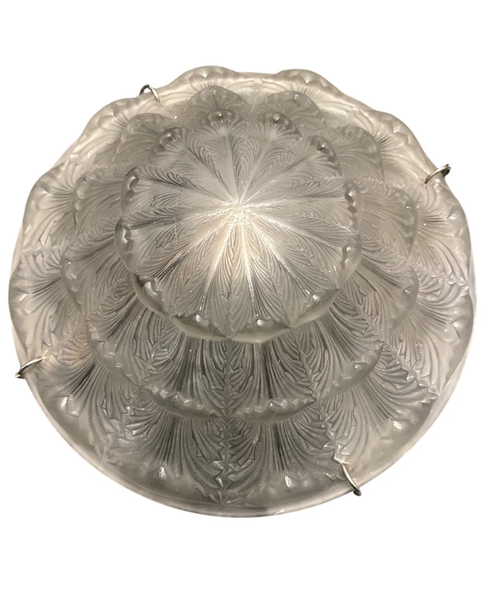  A Gaillon R.lalique Glass Chandelier -photo-2