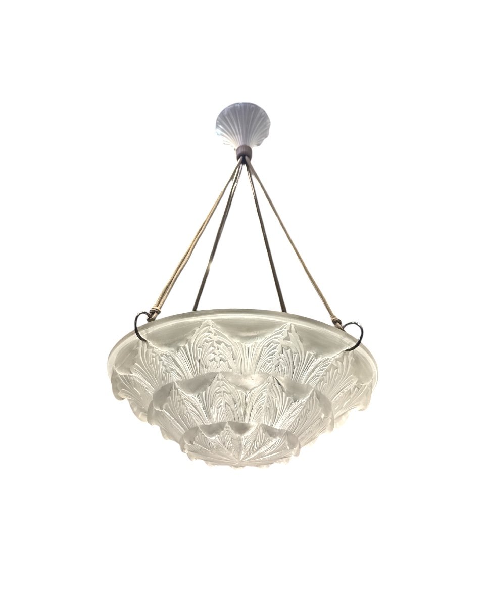  A Gaillon R.lalique Glass Chandelier 