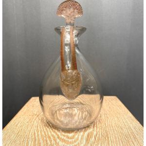 Une Carafe Satyre De R. Lalique Pour La Maison Cusenier 