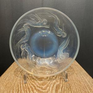 A Mermaids Bowl In Opalescent Glass By R.lalique 