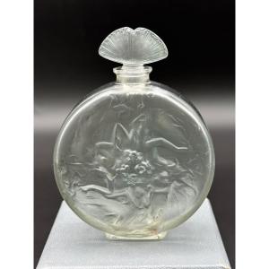 A Glass Rosace Perfume  Bottle By R.lalique