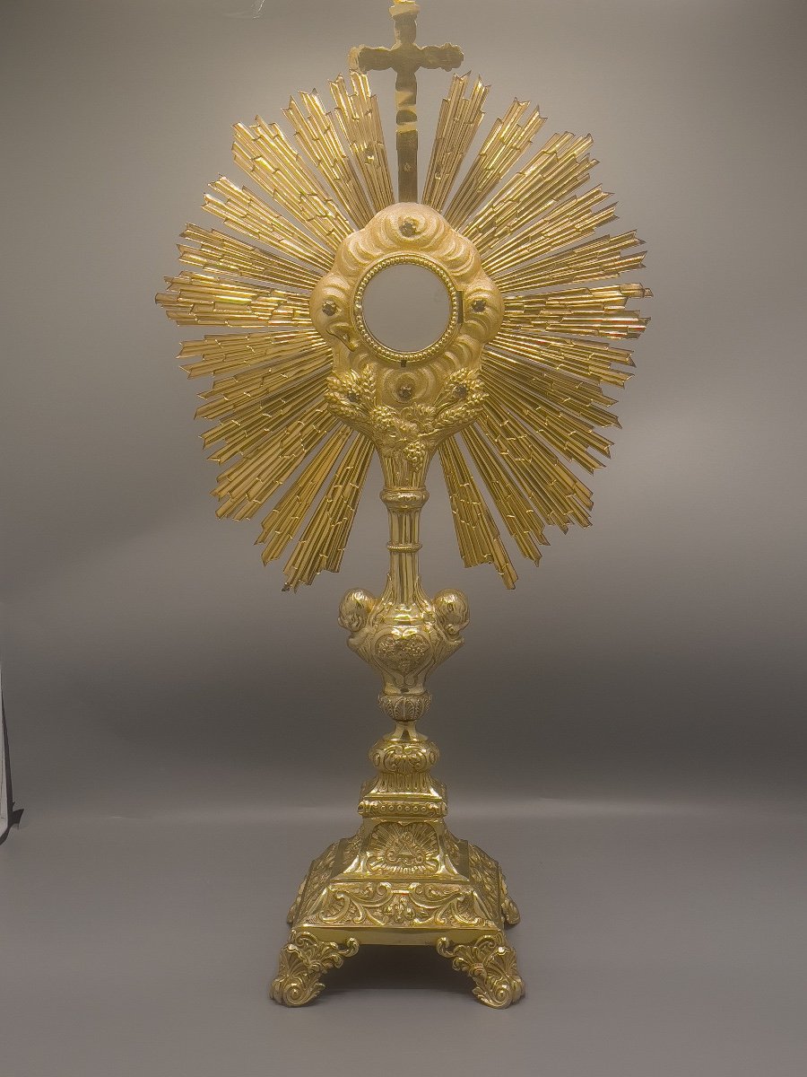 Monstrance In Silver Vermeil 950/1000-photo-6