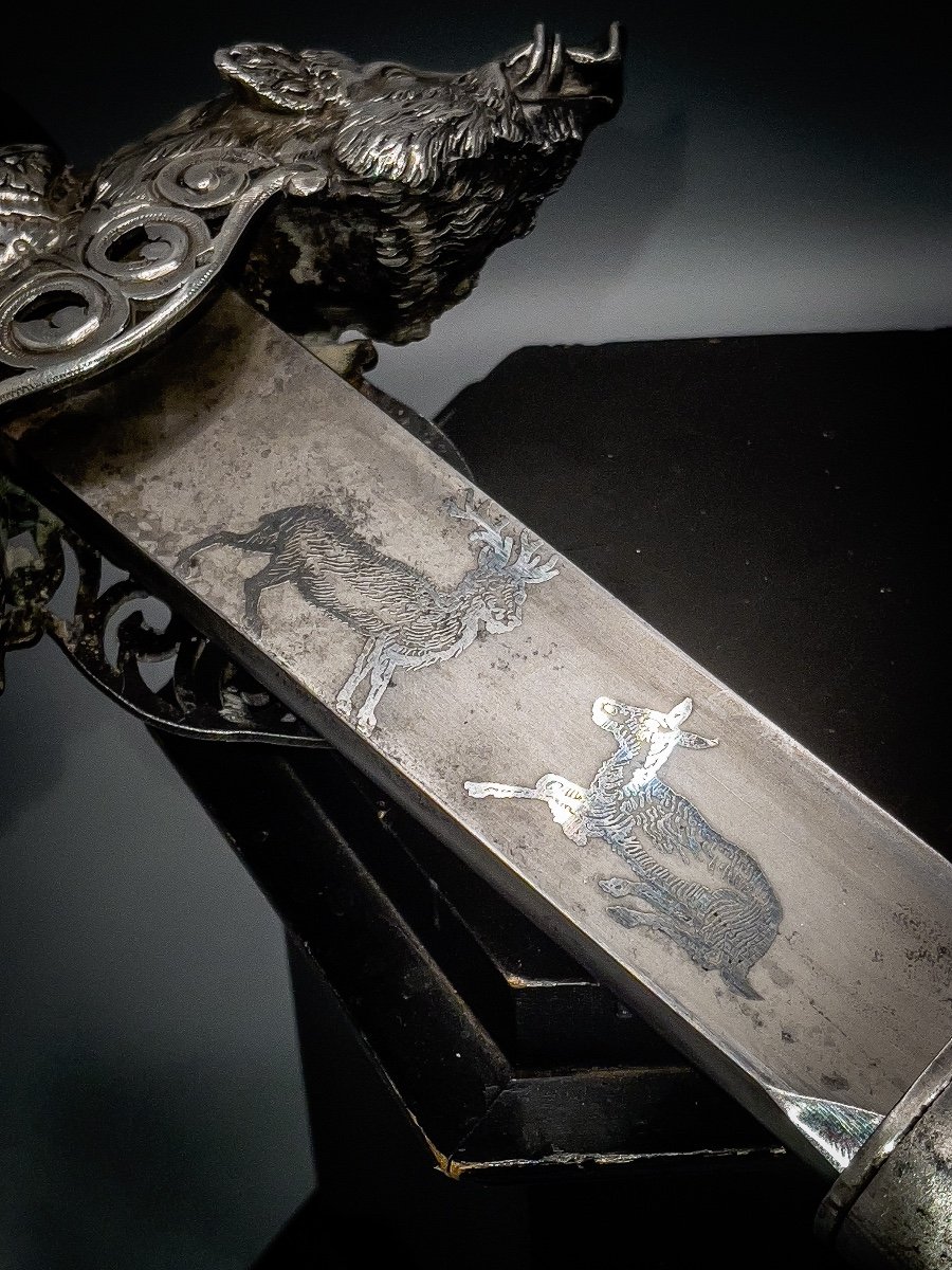 Hunting Dagger, Sterling Silver Mount-photo-5