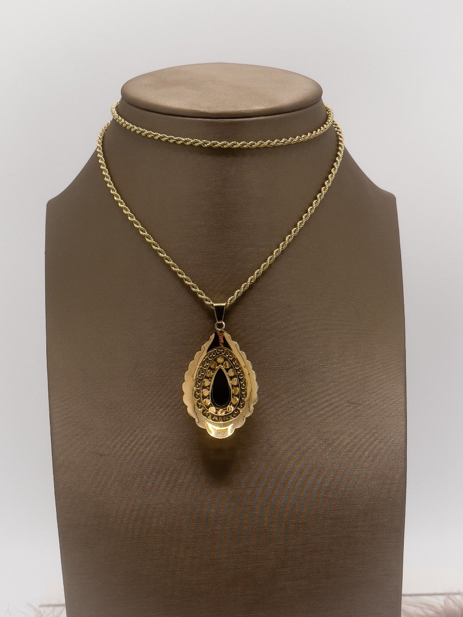 14k Gold Necklace And Pendant-photo-4