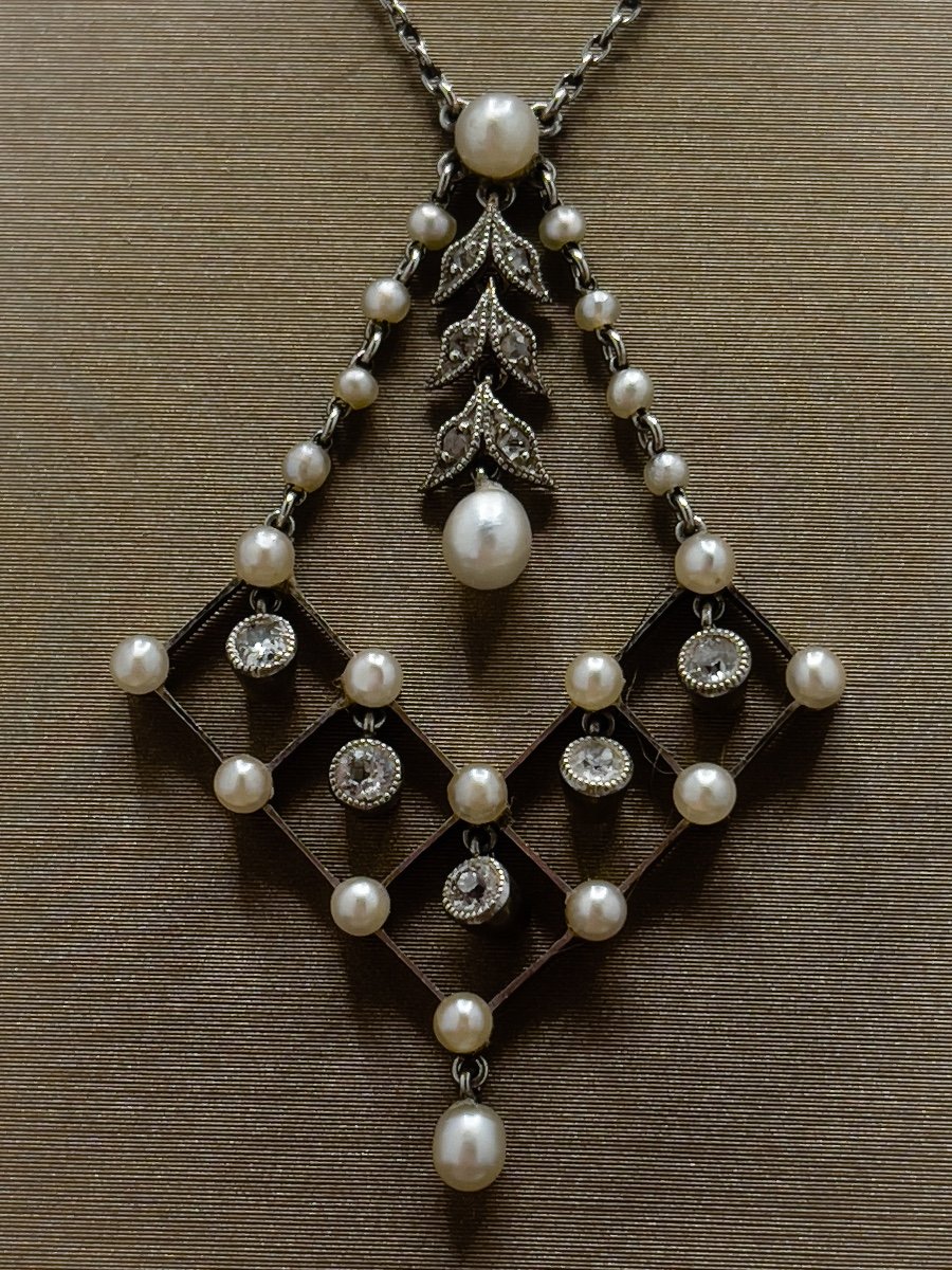 Collier Belle époque Vers 1900-photo-4