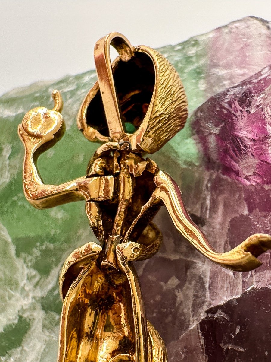 Pendentif Articulé « Eve, La Pomme Et Le Serpent »-photo-4