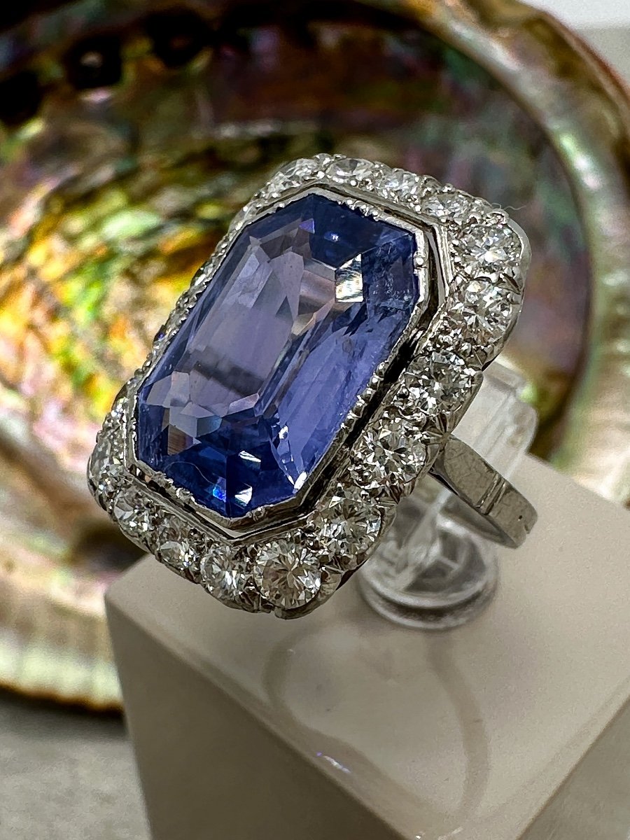  10.25 Carat Ceylon Sapphire Ring-photo-3