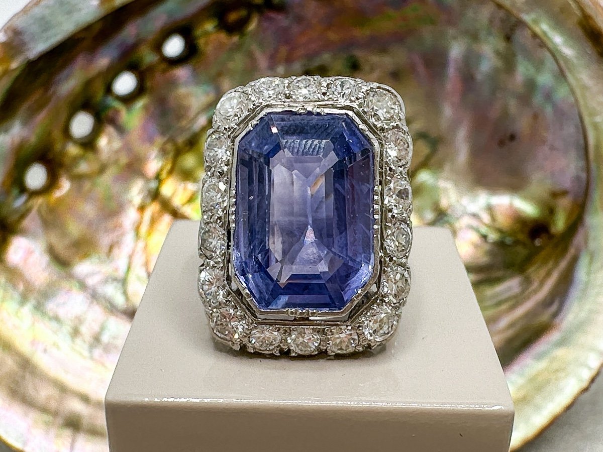  10.25 Carat Ceylon Sapphire Ring-photo-7