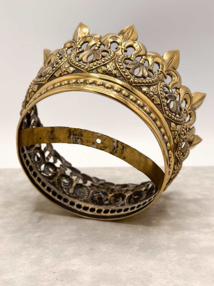 18th Century Vermeil Silver Crown-photo-3