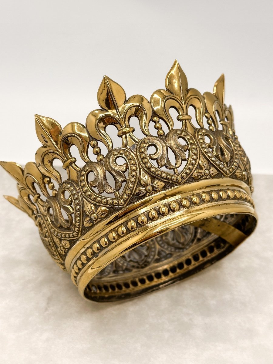 18th Century Vermeil Silver Crown-photo-5